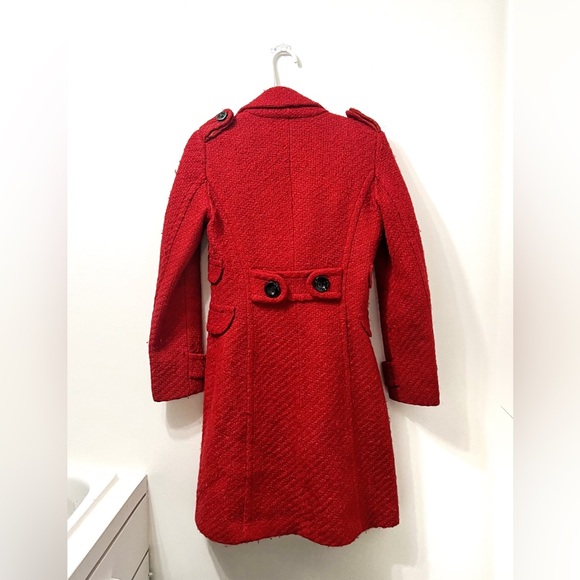 Mango | Red Wool Jacket - Picture 2 of 5